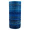 Cylindrical Vase in Rimini-Blue Glazed Ceramics by Aldo Londi for Bitossi 1