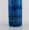 Zylindrische Vase aus Keramik in Riminiblau von Aldo Londi für Bitossi 5