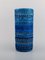 Vaso cilindrico in ceramica smaltata blu-azzurra di Aldo Londi per Bitossi, Immagine 2
