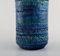 Vase en Céramique Émaillée Bleu Rimini par Aldo Londi pour Bitossi, 1960s 5