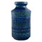 Vase in Rimini-Blue Glazed Ceramics by Aldo Londi for Bitossi, 1960s 1