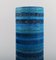 Grand Vase Cylindrique en Céramique Émaillée Bleu Rimini par Aldo Londi pour Bitossi 4