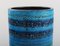 Grand Vase Cylindrique en Céramique Émaillée Bleu Rimini par Aldo Londi pour Bitossi 6