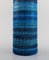 Grand Vase Cylindrique en Céramique Émaillée Bleu Rimini par Aldo Londi pour Bitossi 5