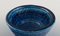 Bowl in Rimini-Blue Glazed Ceramics by Aldo Londi for Bitossi, 1960s 5