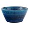 Bowl in Rimini-Blue Glazed Ceramics by Aldo Londi for Bitossi, 1960s 1