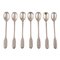 Number 14 Iced Tea Spoons in Hammered Silver by Evald Nielsen, 1920s, Set of 7 1