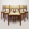 Mid-Century Danish Upholstered Teak Dining Chairs From J.L. Moller, 1960s, Set of 6 1