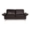 Brown Anthracite 2-Seater Leather Sofa by Willi Schillig 1