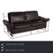 Brown Anthracite 2-Seater Leather Sofa by Willi Schillig 2