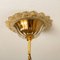 Lámpara de araña veneciana grande de cristal de Murano dorado de Barovier, años 50, Imagen 2