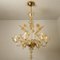 Large Venetian Chandelier in Gilded Murano Glass from Barovier, 1950s 14