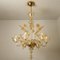 Large Venetian Chandelier in Gilded Murano Glass from Barovier, 1950s, Image 14
