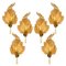 Große Wandleuchte aus goldenem Muranoglas von Barovier & Toso, Italien, 1950er 2