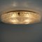 Thick Large Handmade Glass Brass Flush Mount or Wall Light from Hillebrand, 1960s 6