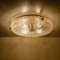 Thick Large Handmade Glass Brass Flush Mount or Wall Light from Hillebrand, 1960s 15