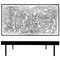 Vintage Aluminum Acid Etched Coffee Table by Bernhard Rohne, 1970s, Image 1