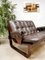 Mid-Century Vintage 2-Seater Brown Leather Sofa from Coja 2