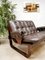 Mid-Century Vintage 2-Seater Brown Leather Sofa from Coja, Image 2