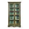 Glass Cabinet in Green Wood 1