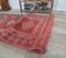 Red Vintage Turkish Hand-Knotted Wool Carpet 7