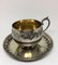 French Silver Coffee Cup and Saucer, Set of 2, Image 2