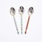 Set Silver Spoons with Multi-Colored Enamel in a Gift Case 1