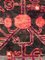 Red and Brown Pomegranate Handmade Rug, 1900s, Image 7