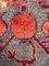 Handgemachter Roter Granatapfel-Teppich, 1900er 5