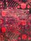 Handgemachter Roter Granatapfel-Teppich, 1900er 15