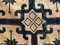 Blue and White Lotus Flower Chinese Rug, 1850s, Image 17