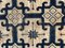 Blue and White Lotus Flower Chinese Rug, 1850s 15