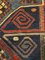 19th Century Blue Yellow Red Geometric Rug, 1870s 4