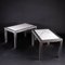 Tavolini grandi in acciaio e marmo, anni '70, set di 2, Immagine 5