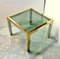 Italian Square Brass Low Table, 1960s 2