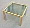 Italian Square Brass Low Table, 1960s 1