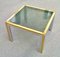 Italian Square Brass Low Table, 1960s, Image 1
