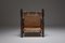 Vintage French Rustic Stained Wood & Rush Armchairs, Set of 4 7