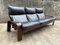 Scandinavian Wood and Leather Sofa, Image 4
