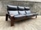 Scandinavian Wood and Leather Sofa 10