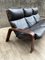 Scandinavian Wood and Leather Sofa 8