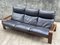 Scandinavian Wood and Leather Sofa, Image 19