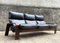 Skandinavisches Holz und Leder Sofa 17