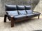 Scandinavian Wood and Leather Sofa 11