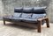 Skandinavisches Holz und Leder Sofa 22