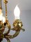 Antike französische Deckenlampe aus Bronze 8