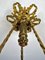 Antike französische Deckenlampe aus Bronze 7