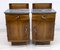 Tables de Chevet Art Deco en Marbre Gris & Noyer, 1920s, Set de 2 3