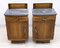 Art Deco Gray Marble Graphite and Walnut Nightstands, 1920s, Set of 2, Image 2