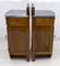 Art Deco Gray Marble Graphite and Walnut Nightstands, 1920s, Set of 2, Image 4